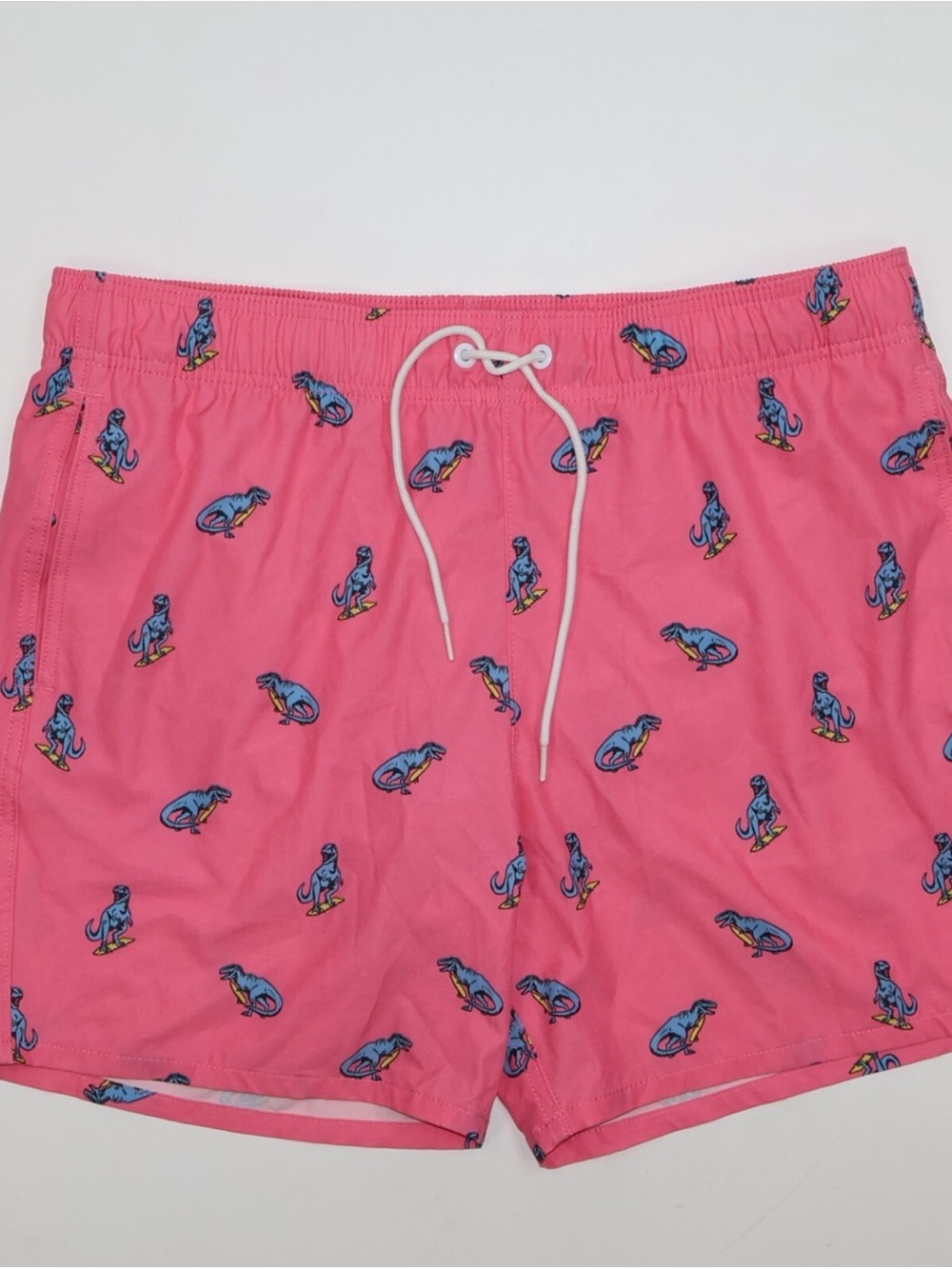 BRAND NEW Hollister Pink Swim Trunks with Blue Dino Print